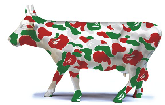 Artist Name: MANKEY from A BATHING APE® A BATHING APE® ITALIAN CAMO STANDING COW